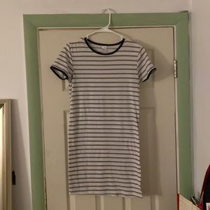 black & white tshirt dress